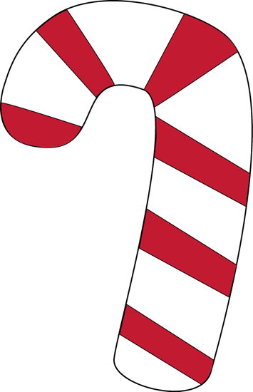 Red And White Candy Cane Clip Art Candy Cane With Red - Red And White Candy Cane (355x550), Png Download