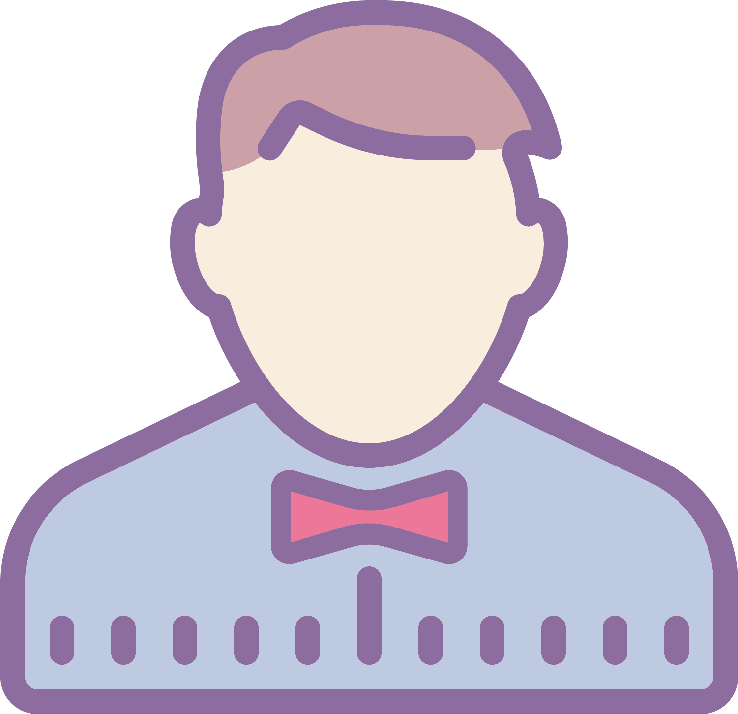 It Is The Drawing Of An Enclosed Outline Of The Front - Businessman Icon (1600x1600), Png Download