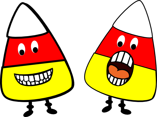 Cute Candy Corn Clipart Candy Corn People Clip Art - Candy Corn People Cartoon (600x447), Png Download