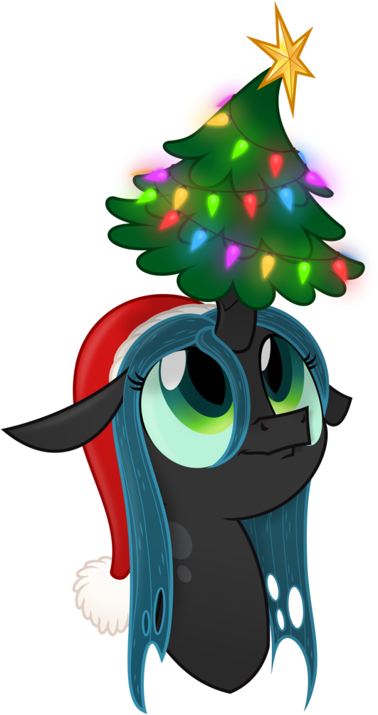 Absurd Res, Artist - Queen Chrysalis Christmas (644x1024), Png Download