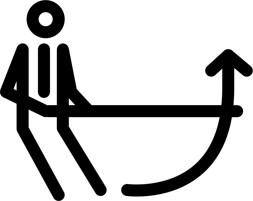 Person With Up Arrow Thin Outline Circular Symbol Comments - Symbol (981x780), Png Download