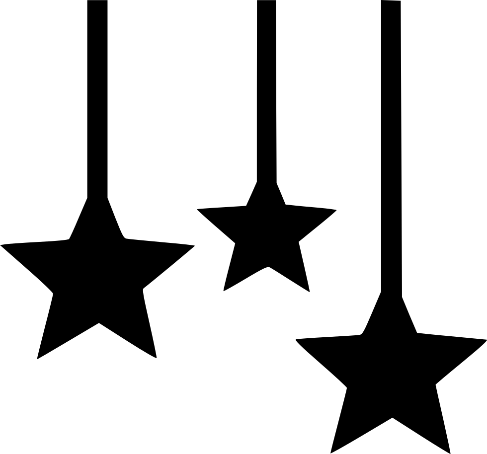 Hanging Stars Png - Hanging Stars Black Png (980x914), Png Download