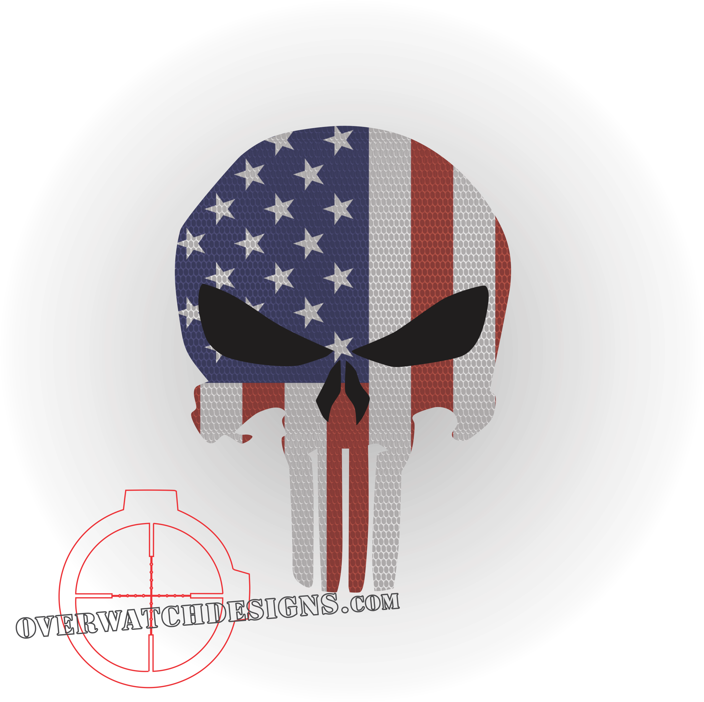 Punisher Skull American Flag No Background (2401x2393), Png Download