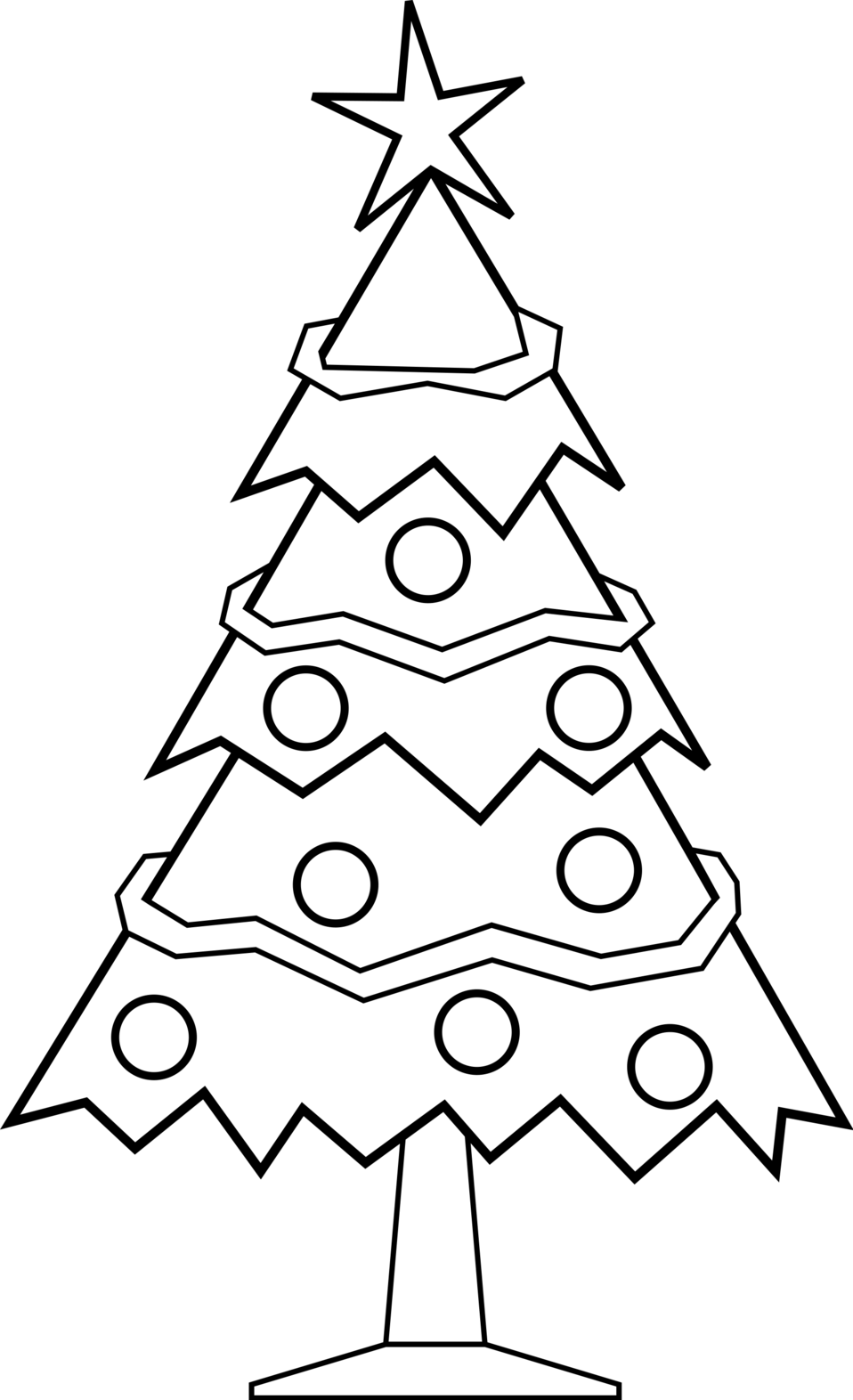 Christmas Tree Icon Black And White Find Craft Ideas - Xmas Tree Clipart Black And White (958x1572), Png Download