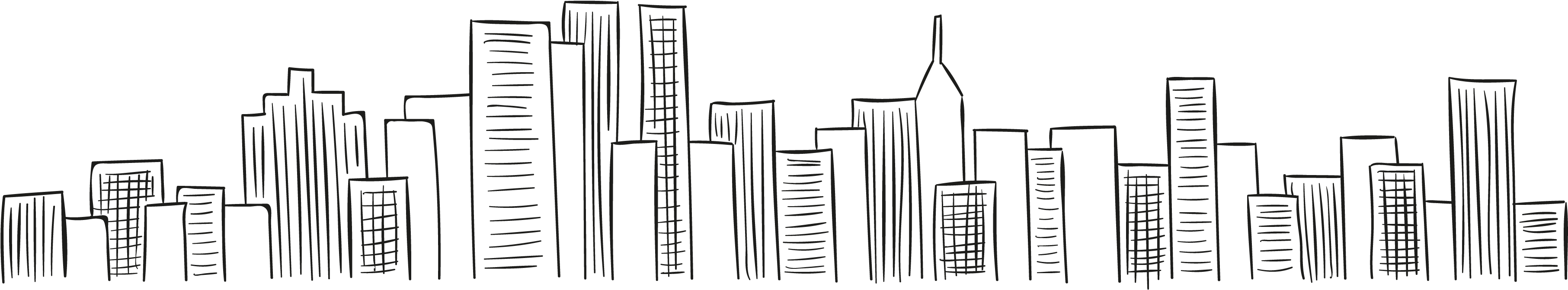 Chapter One - City Outline Png (4000x989), Png Download