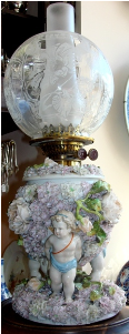 A Porcelain Oil Lamp - Fountain (450x300), Png Download