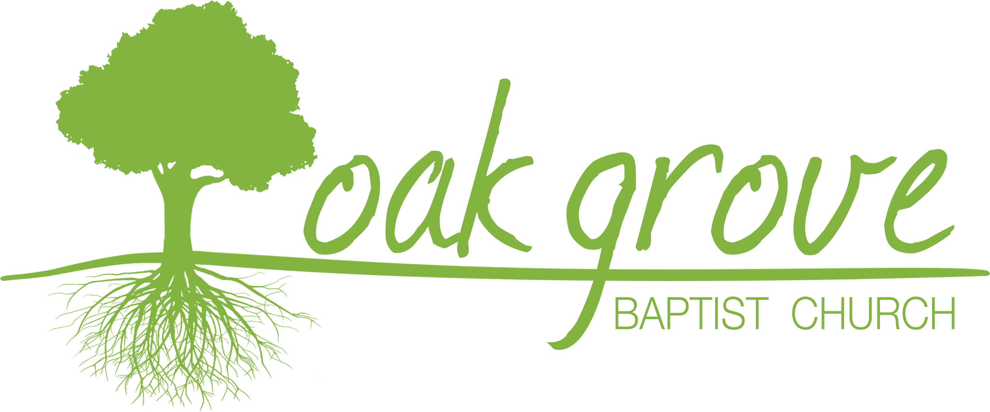 Oak Grove Baptist Church - Oak Grove Baptist Logo (3456x1438), Png Download