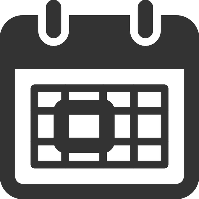 Calendar Icon Png Black (400x400), Png Download