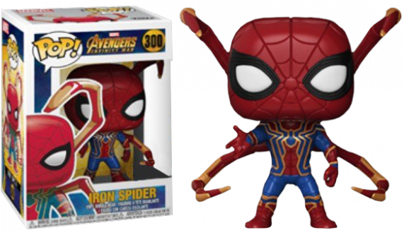 Vinyl Bobblehead Iron Spider With Claws Metallic [exclusive] - Funko Pop Iron Spider Target Exclusive (570x741), Png Download