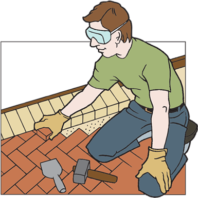 Cut Blocks - Bricklayer (500x385), Png Download