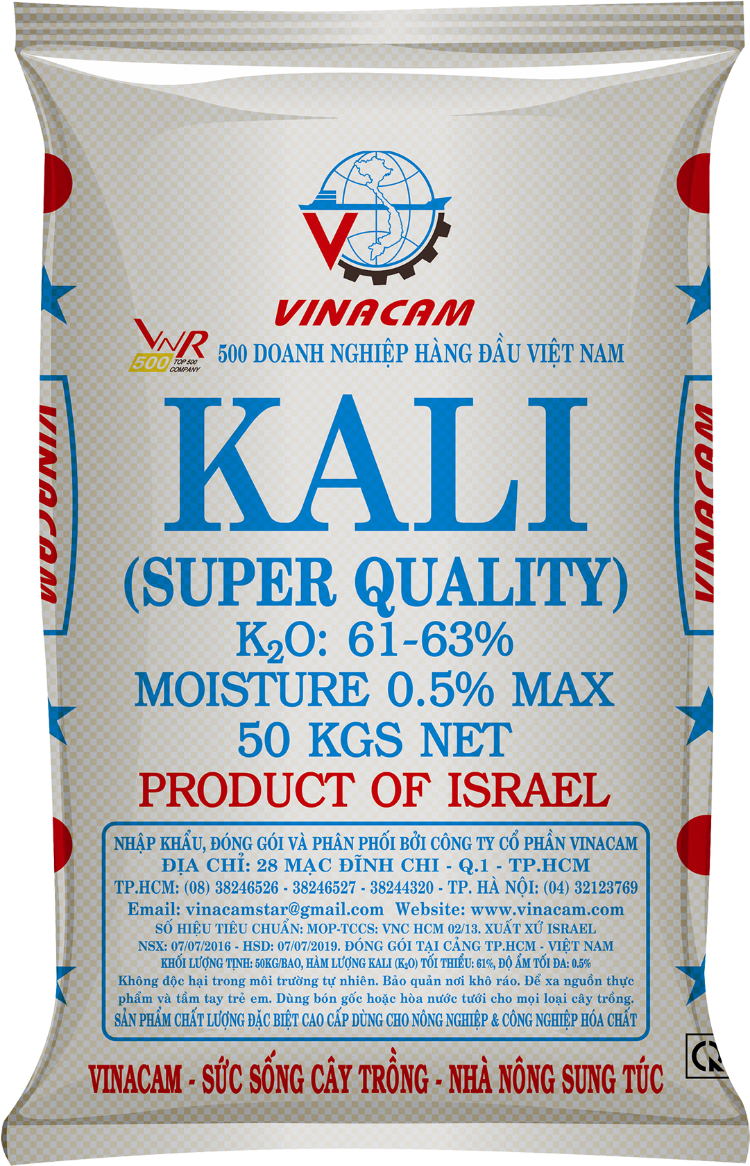 Phân Bón Kali Israel Trắng - Potassium (1500x2122), Png Download