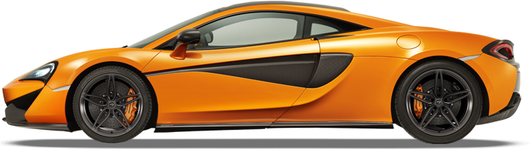 Mclaren 570s - Mclaren 600lt Side View (800x325), Png Download