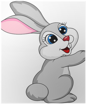 Rabbit Cartoon So Cute (400x400), Png Download