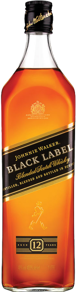 Johnnie Walker Black Label Scotch Whisky (200x600), Png Download