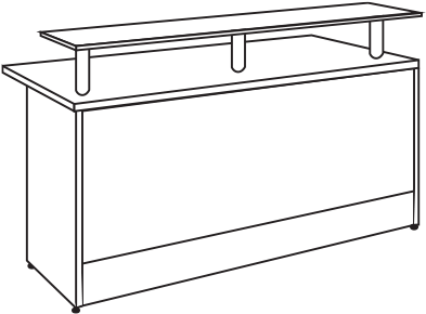 Reception Desk Dimensions - Dimension (412x306), Png Download