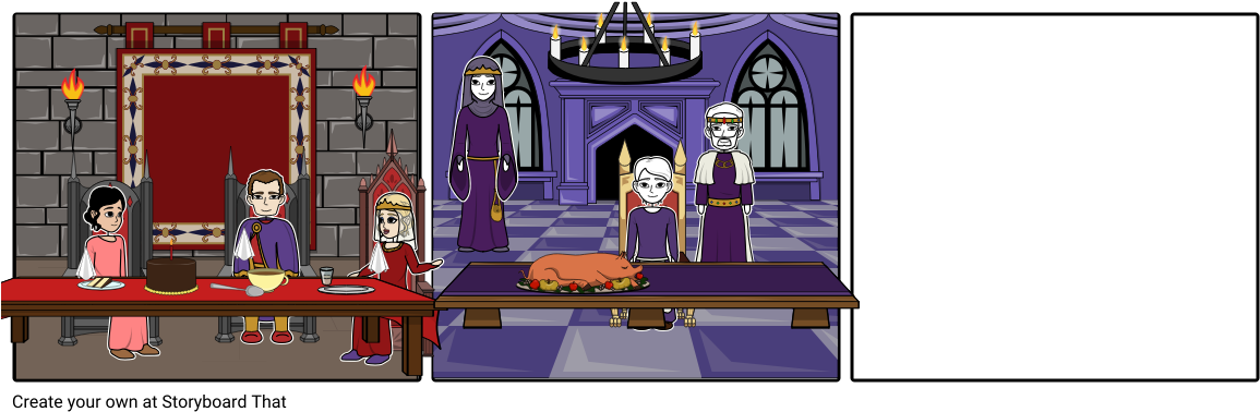 Medieval Dinner Table - Cartoon (1164x385), Png Download