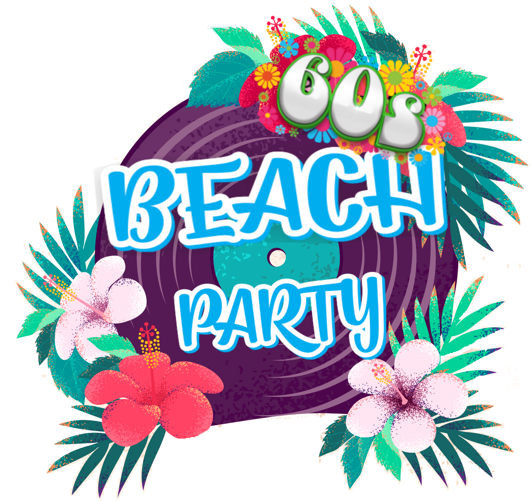 Beach Party Hits From The 60's - Beach Party Logo Png (1794x1664), Png Download
