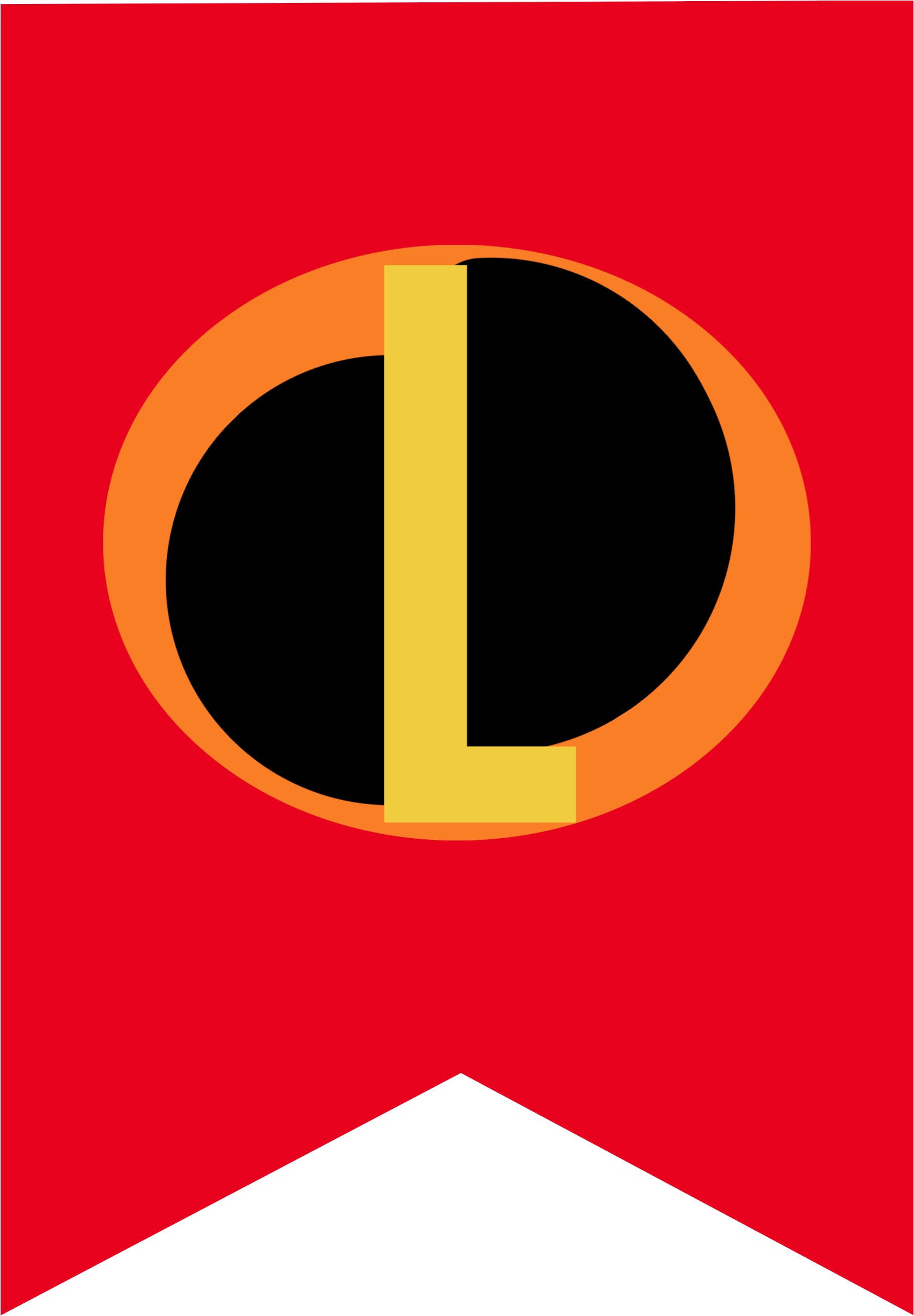 Incredibles Banner L - Incredibles Logo With D (1736x2431), Png Download