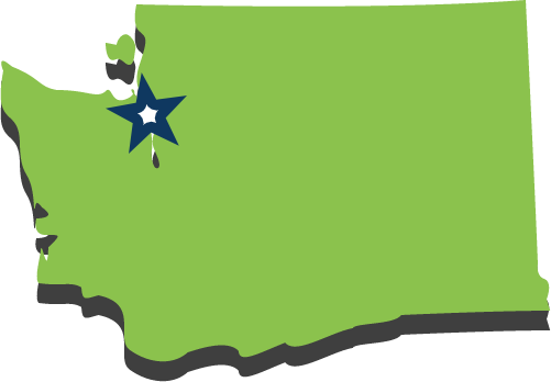 Seattle And Surrounding Areas - Seattle (501x348), Png Download