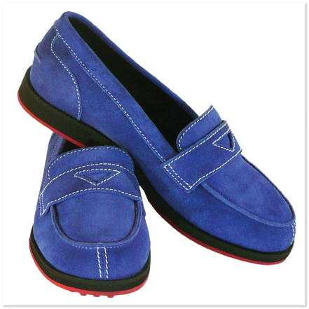 Classic Walking And Golf Shoes For Women In Cobalt - Blue Suede Shoes Png (481x475), Png Download