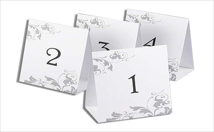 Dinner Table Tent - Wedding Table Numbers (702x432), Png Download