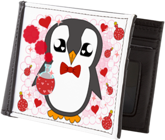 #valentines #penguin #love #romance #goldfishdreamsdesigns - Royal Lion Men's Wallet Billfold Four (350x350), Png Download