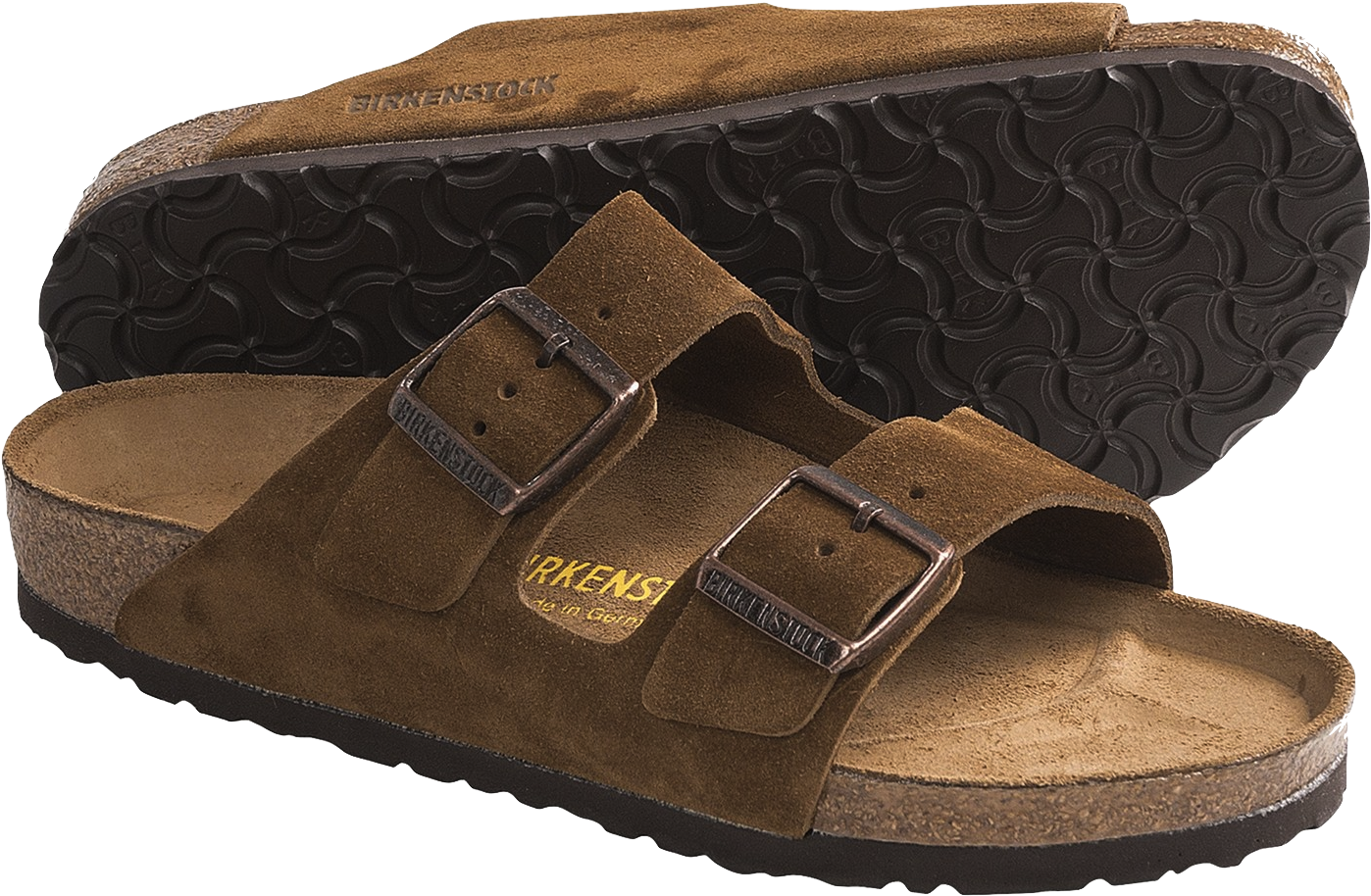 Brown Suede Sandal Png Image - Birkenstocks Png (1500x1500), Png Download