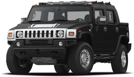 2008 Hummer H2 - Hummer H2 Pick Up Black (500x330), Png Download