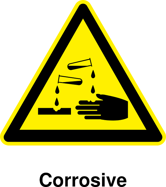 Safety, Signs, Corrosion, Alkali, Acids, Corrosives - Corrosive Symbol And Meaning (566x640), Png Download