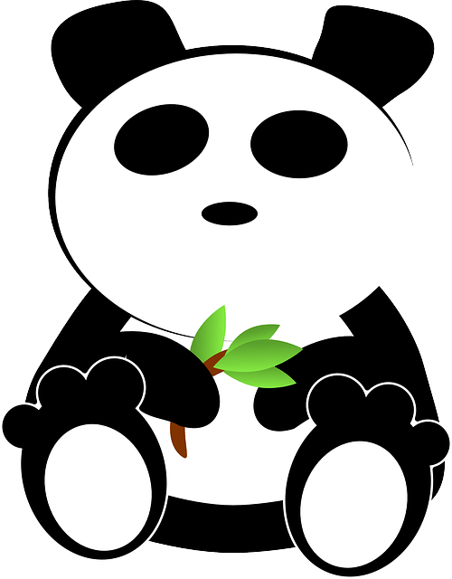 Bamboo-308353 - Cartoon Panda Cutout (500x640), Png Download
