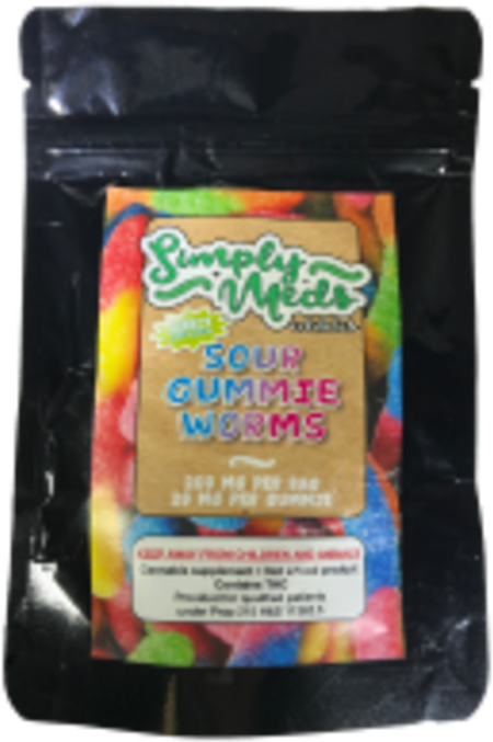 7275882 Simply Meds Sour Gummy Worms - Santa Maria (770x770), Png Download