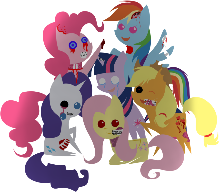 Sweetkawaii1, Blood, Fluttershy, Grotesque, Mane Six, - My Little Pony Rarity Zombie (953x838), Png Download