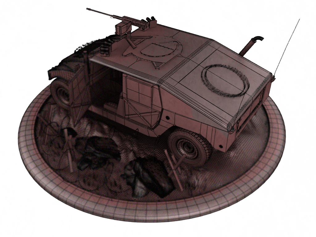 The Humvee Or Rather, Hmmwv Was Created In 3d Studio (1024x768), Png Download