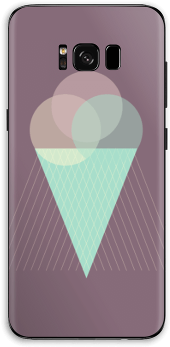 Purple Ice Cream - Ice Cream Cone (386x800), Png Download