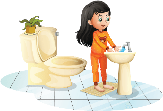 Preschool Washing Hands Clipart - Boy Washing His Hands (645x399), Png Download