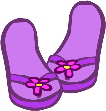Png Sandal Icons - Flip Flops Club Penguin (457x480), Png Download