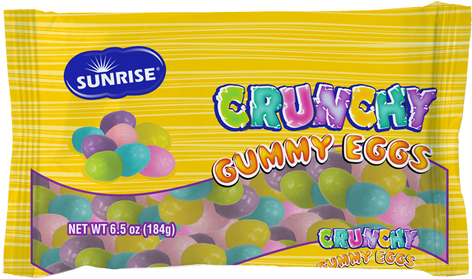Sunrise Crunchy Gummi Eggs 24/6 - Sunrise Confections (825x638), Png Download