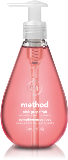 Gel Hand Wash - Method Hand Wash Pink Grapefruit (322x558), Png Download