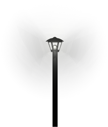Lamp Post Clipart Black And White - Iron (370x434), Png Download