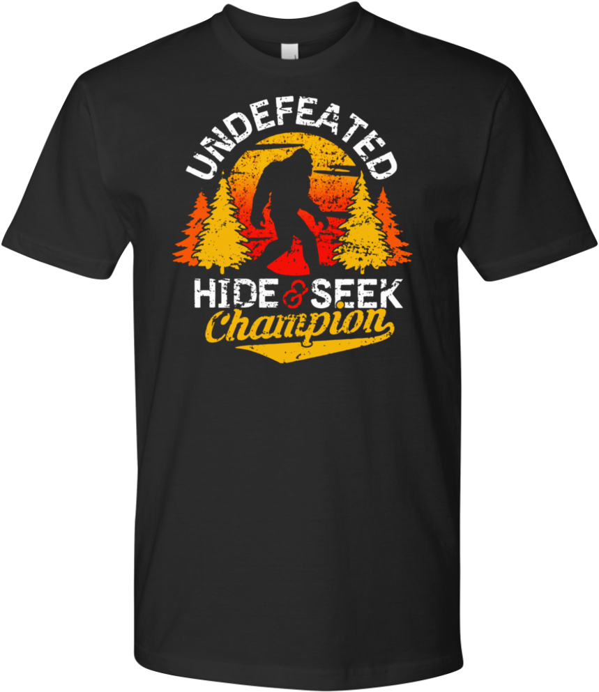 Undefeated Hide And Seek Champion Shirt - Bigfoot Hide And Seek Shirt (1024x1024), Png Download