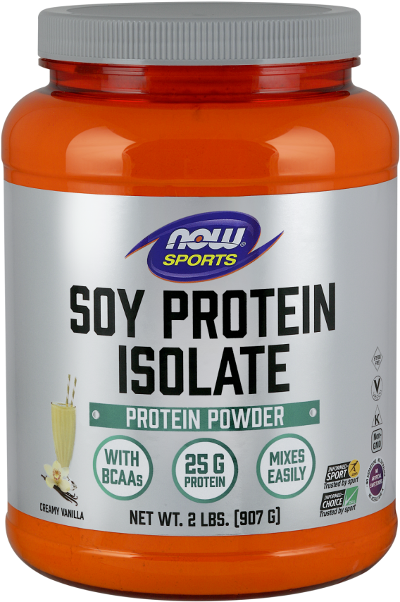 Soy Protein Isolate, Natural Vanilla Powder - Soy Protein Isolate Now Sports (607x880), Png Download