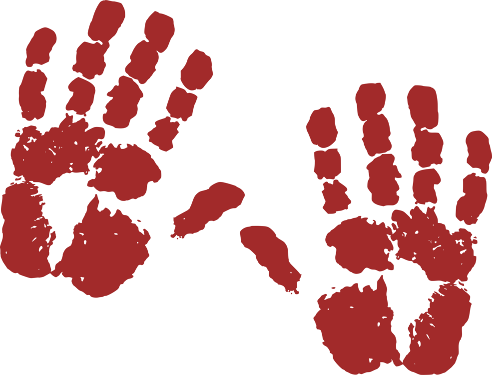 Printing Poster Crime Download - Clip Art Red Handed (985x750), Png Download