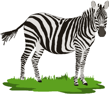 Zebra - Zebra Clip Art Transparent (395x336), Png Download
