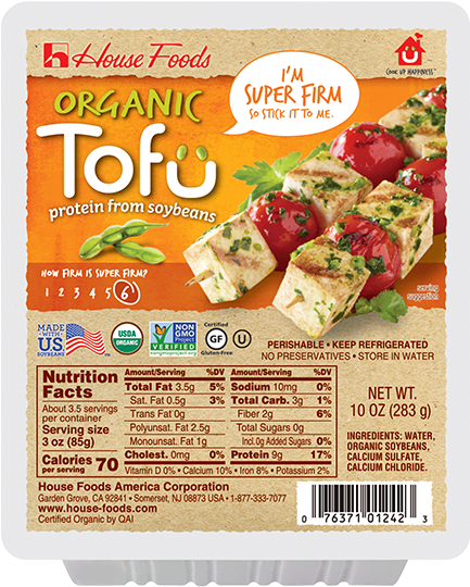 Organic Tofu Super Firm - House Foods Organic Tofu (600x600), Png Download