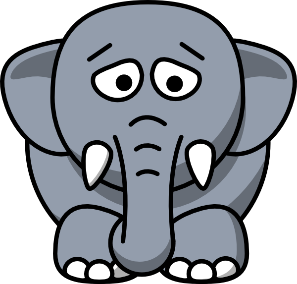 Giving Away Money Clipart Sad - Elephant Clipart (600x573), Png Download