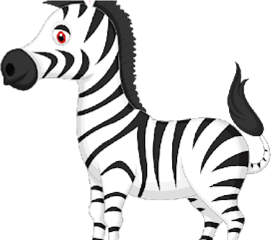Zebra Clipart Eye - Cartoon Animals Zebra (640x480), Png Download