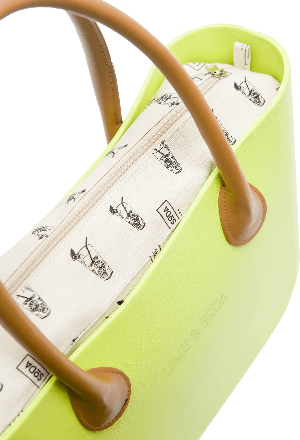 Classic Tote Bag Lime - Handbag (1015x1464), Png Download