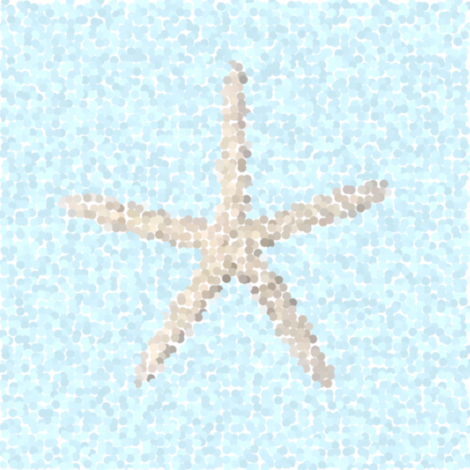 Nautical White Finger Starfish Fabric By Ottdesigns - Starfish (470x470), Png Download