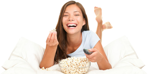 Girl Hero Ph - Comer Pipoca (701x242), Png Download