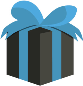 Happy Birthday Gift Black Blue - Birthday (580x386), Png Download